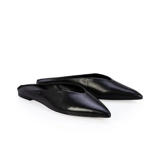Zueco Negro Cuero