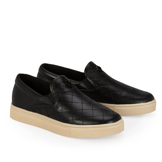 Zapatilla Negro Cuero