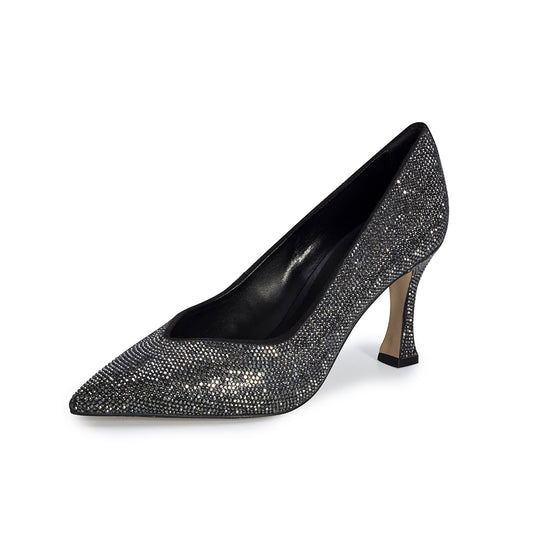 Pump (Scarpin) Salto Alto Aveludado Nobuck