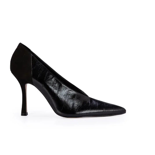 Scarpin Negro Cuero
