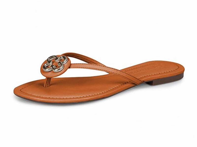 Chinelo Rasteiro Metal Atanado