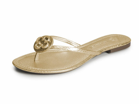 Chinelo Rasteiro Metal Atanado