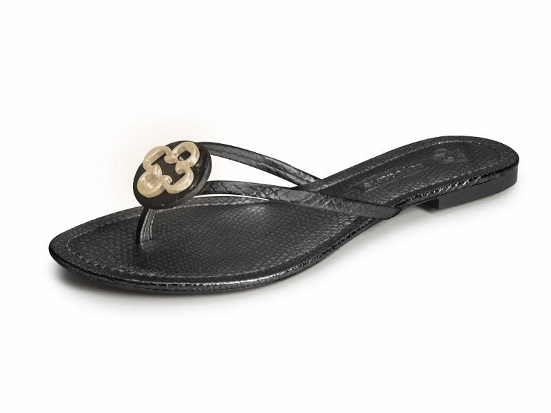 Chinelo Rasteiro Metal Atanado