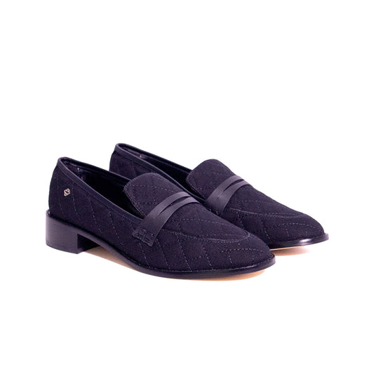 Loafer Tecido Couro