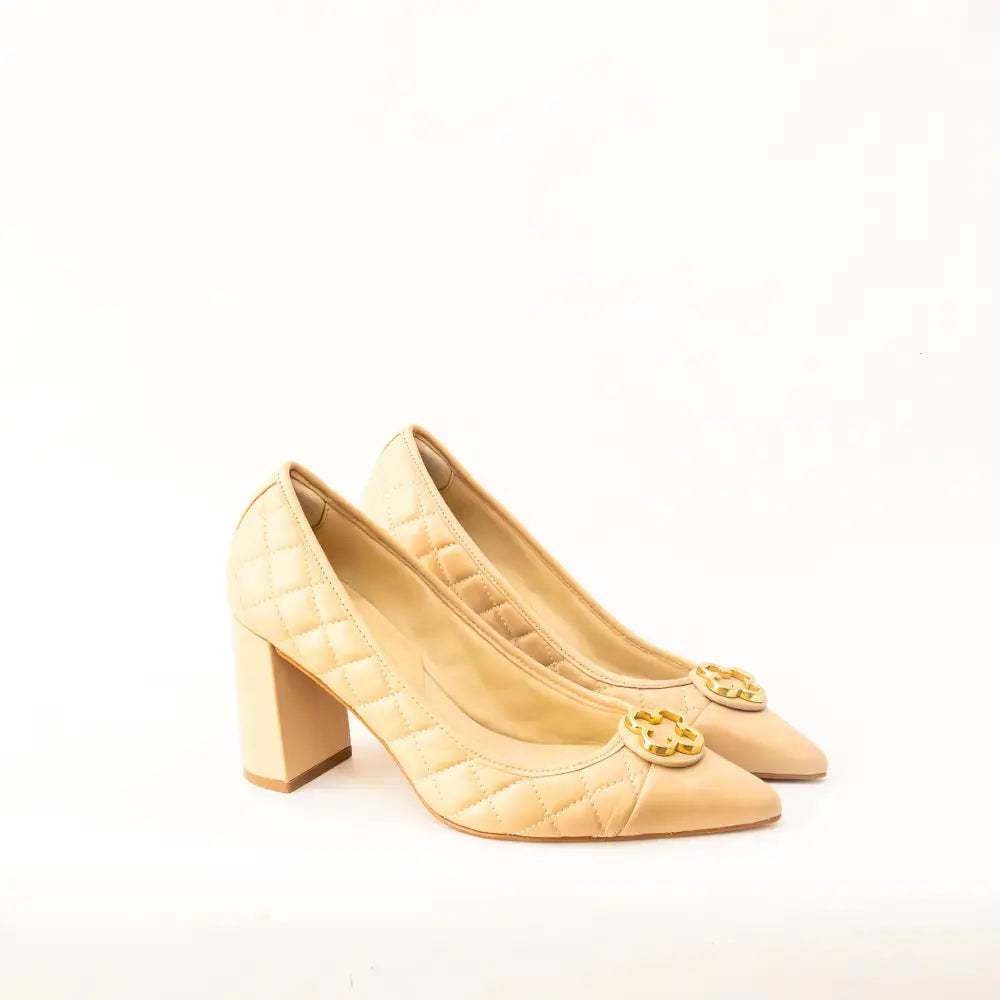 Scarpin Satinato – Camel