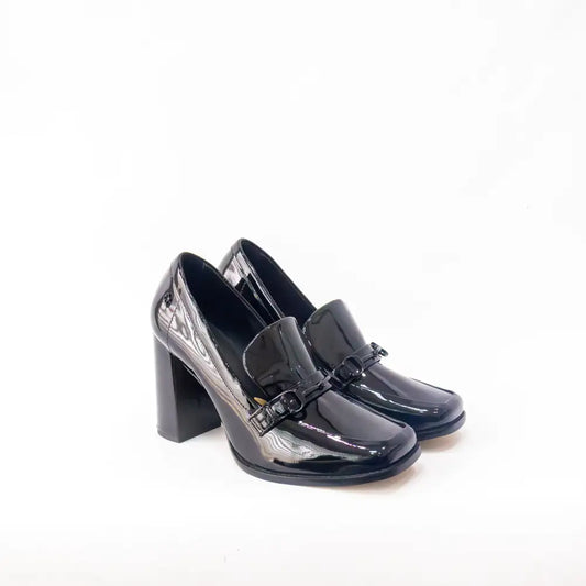 Scarpin Vernice Preto Cuero