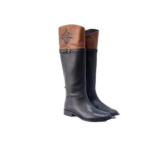 Bota Cuero Atanado Preto/Mogno