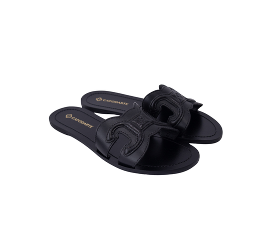 Sandalia Capodarte Mestico Satinato Preto