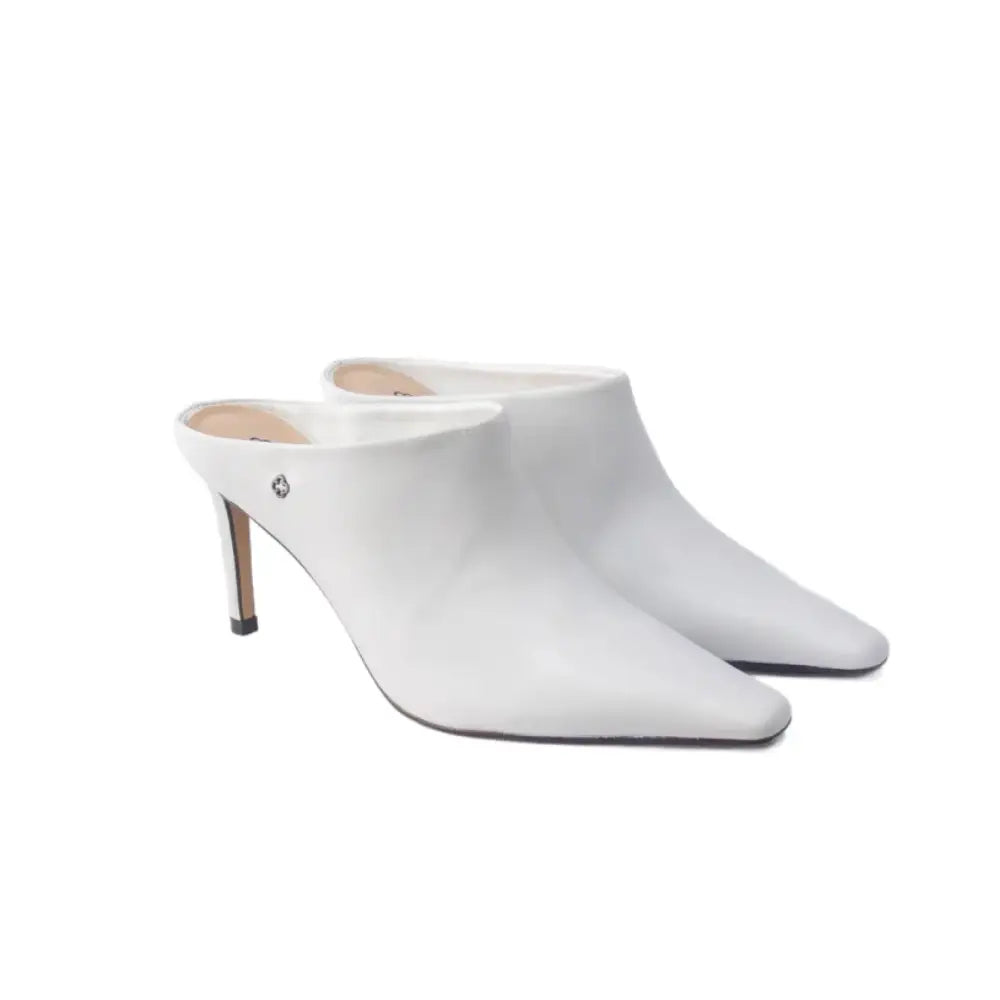 Zueco Couro – Bianco / Preto