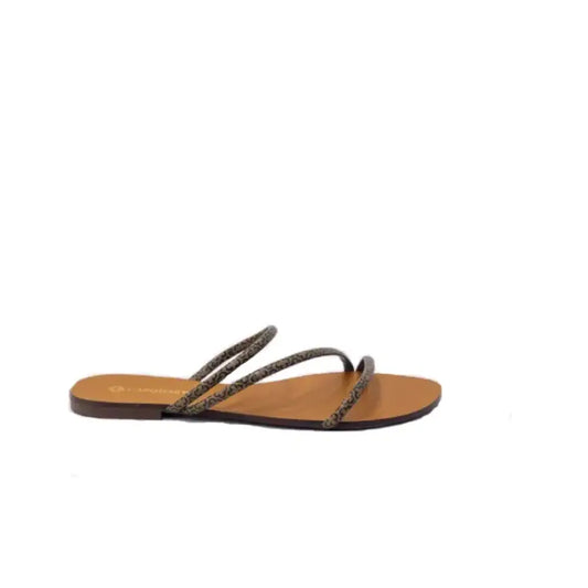 Chinela Mini Monograma – Bege