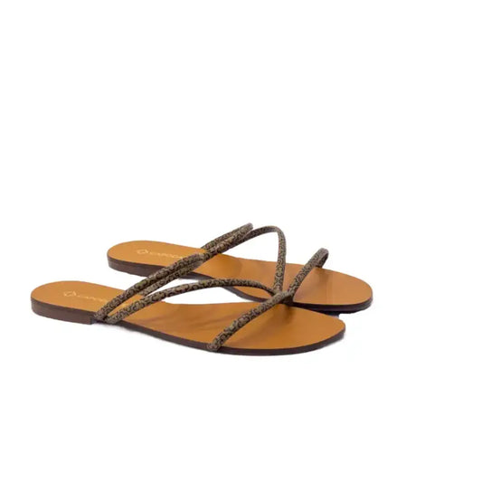 Chinela Mini Monograma – Bege