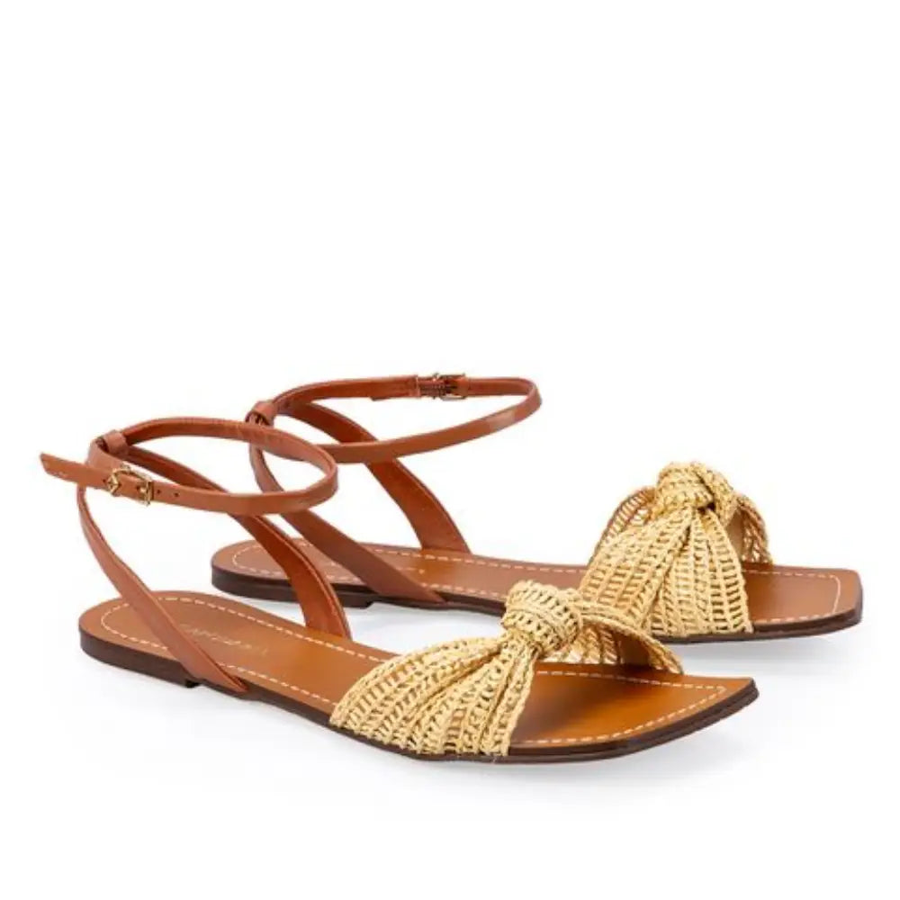 Sandalia Sintetico Natural/Camel