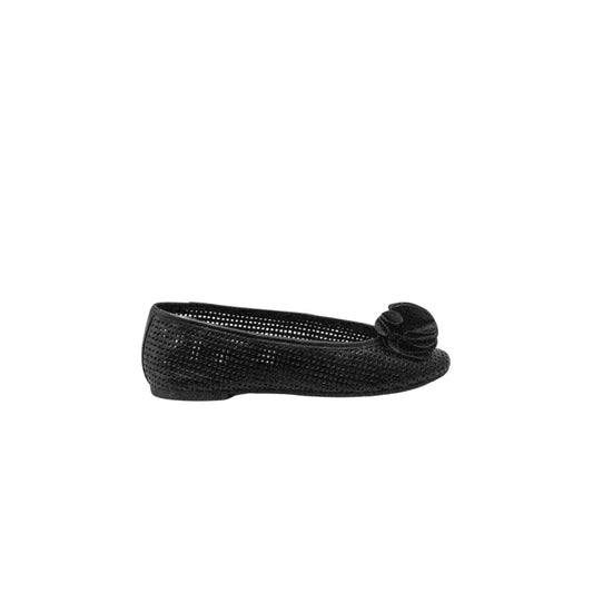 Ballerina Mestico Satinato Preto Cuero