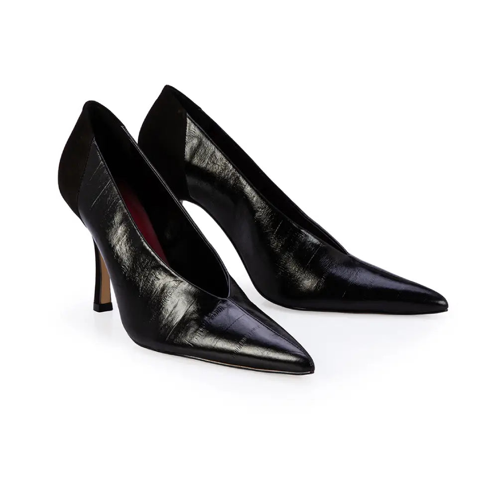 Scarpin Negro Cuero