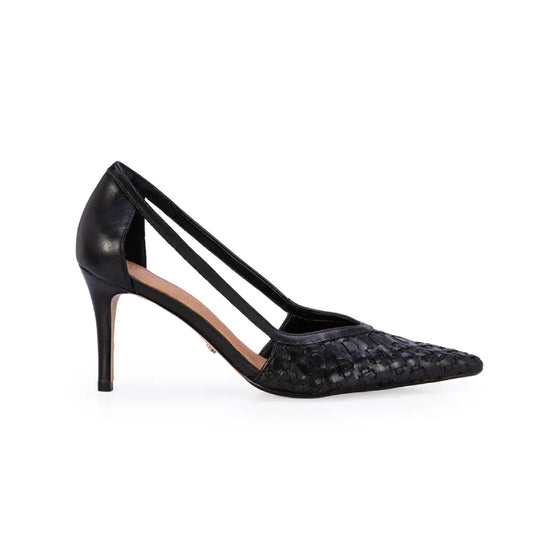 Scarpin Negro Cuero