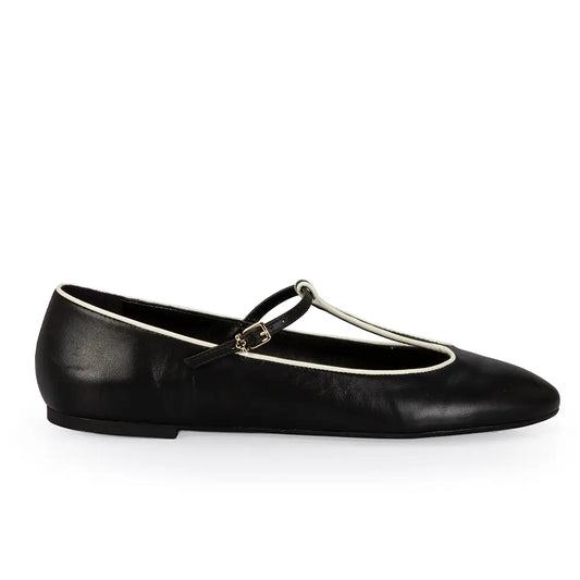 Ballerina Negro Cuero