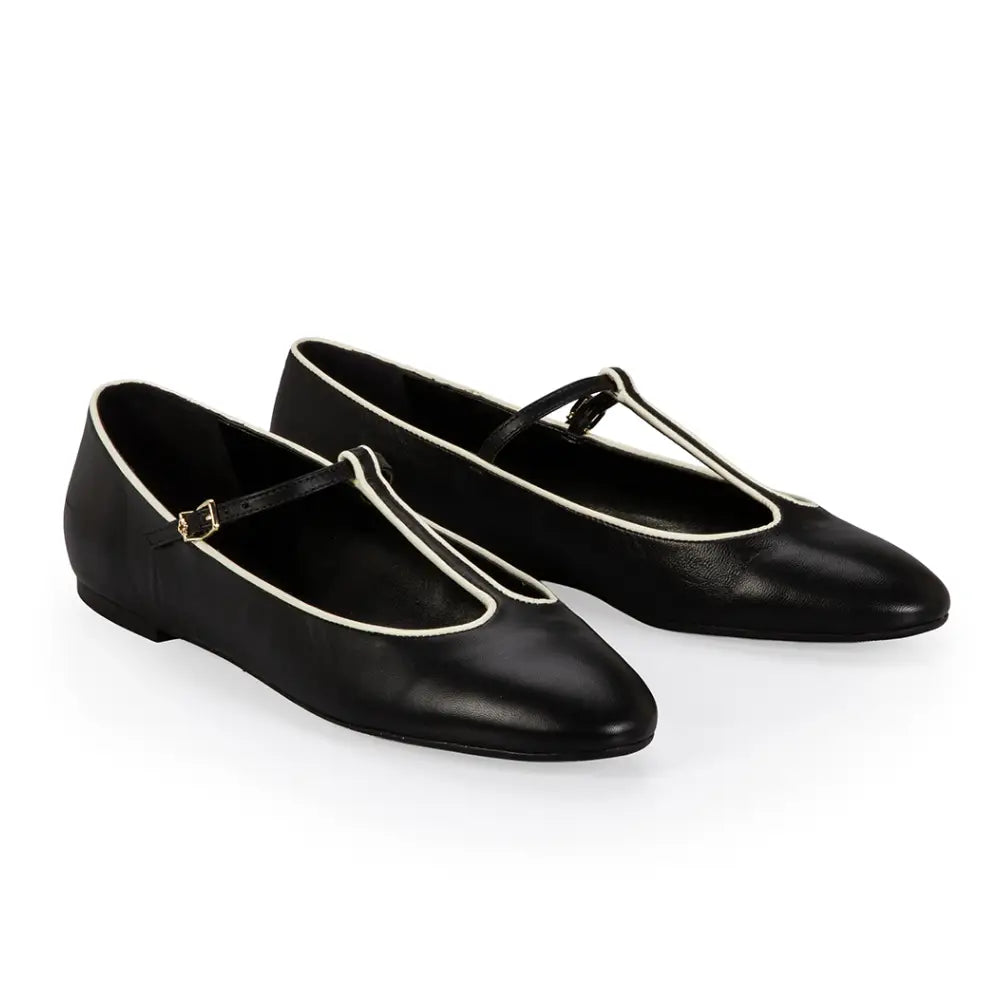 Ballerina Negro Cuero