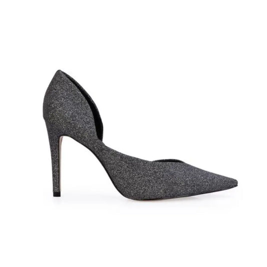 Scarpin Tejido Pewter