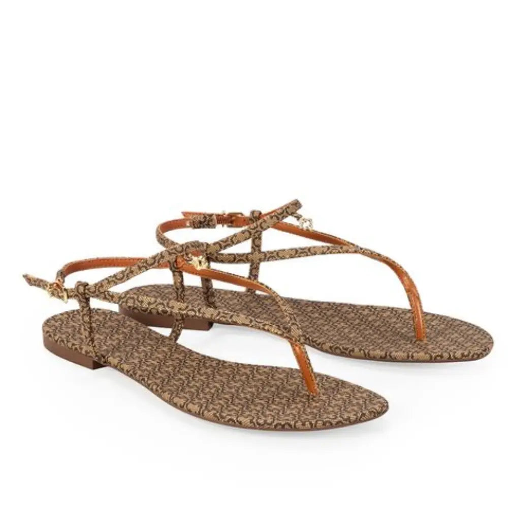 Sandalia Capodarte Cuero Beige/Dorado