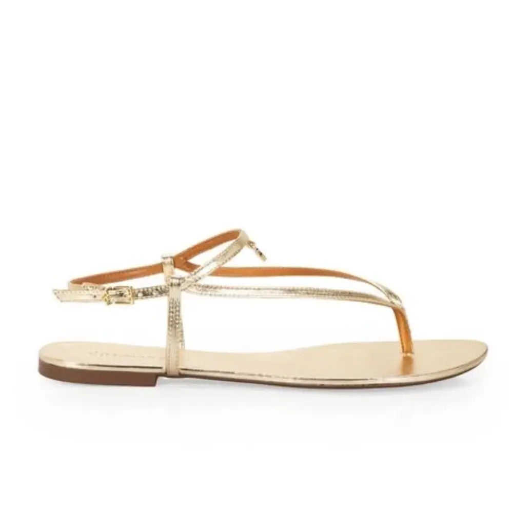 Sandalia Capodarte Cuero Beige/Dorado