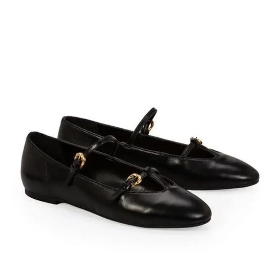 Ballerina Cuero Preto