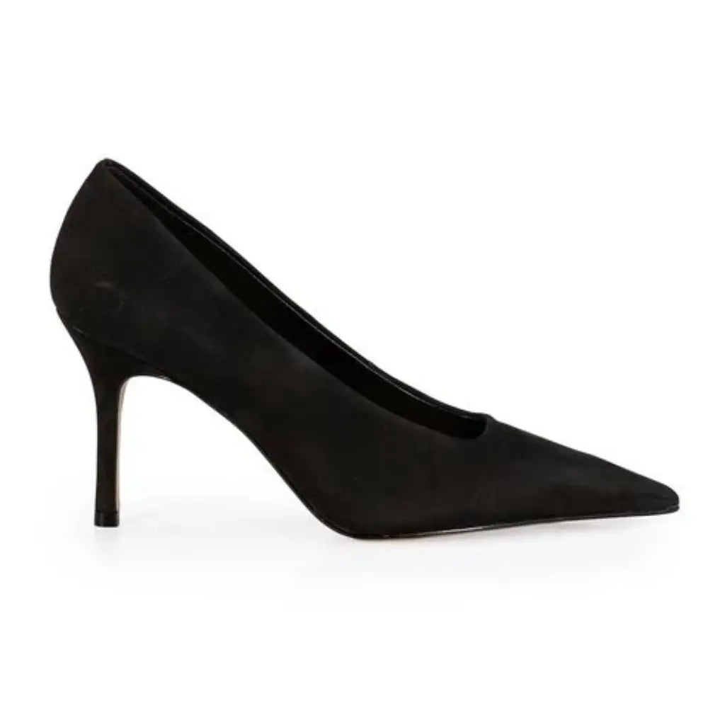 Scarpin Cuero Negro