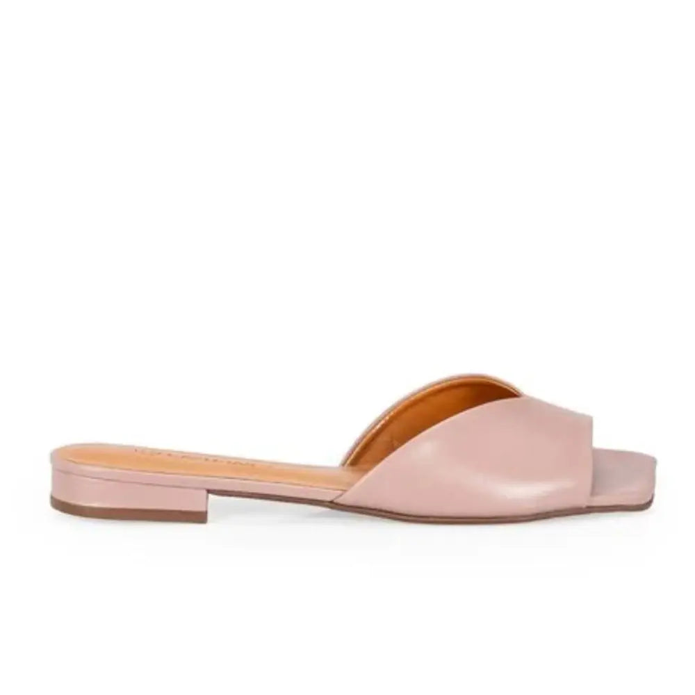 Zueco Cuero Negro/Rose