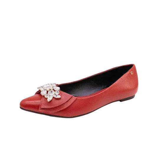 Sapatilha Bico Fino Leather