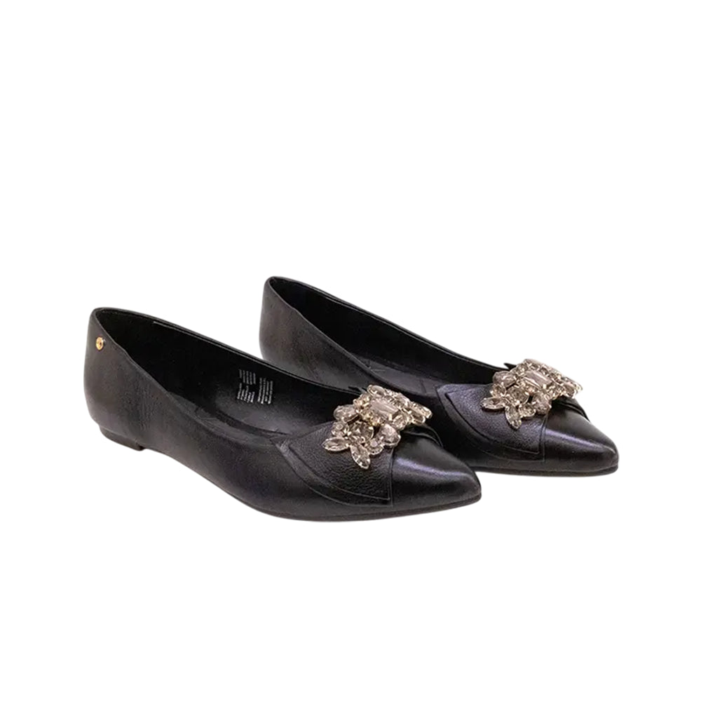 Sapatilha Bico Fino Leather