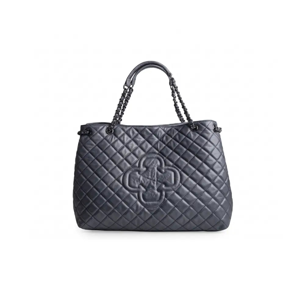 Bolso Capodarte Cuero Pewter/Dorado
