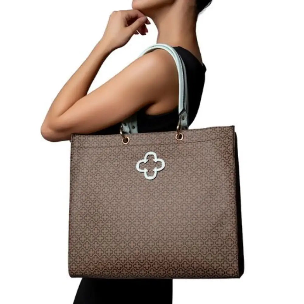 Bolso Sintetico Bege/Matcha