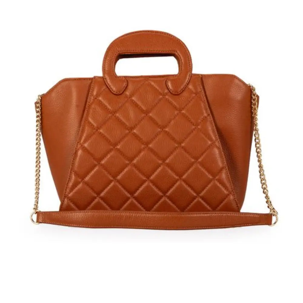 Bolso Capodarte Cuero Negro/Camel